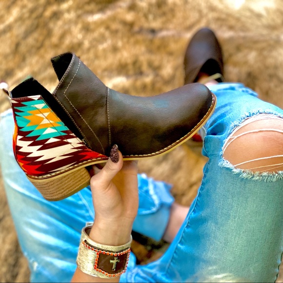 Leather Aztec Booties - Picture 4 of 10